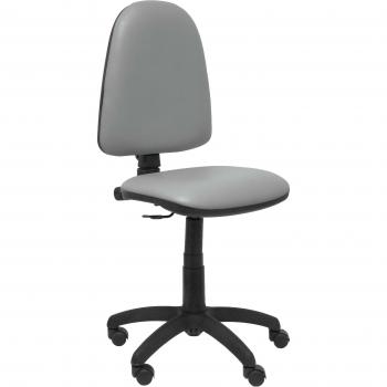 Silla de Oficina Ergonómica Piqueras Y Crespo con Respaldo y Asiento Tapizados en Similpiel Gris