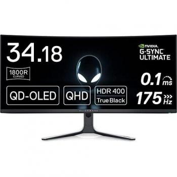 Monitor Gaming Curvo Alienware AW3423DW 34 QHD OLED 3440x1440 175Hz 0.1ms USB HDMI