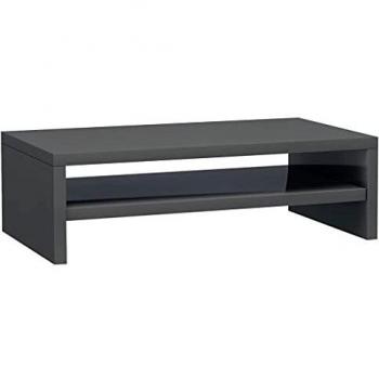 vidaXL Soporte para Pantalla Aglomerado Gris Brillante 42x24x13cm Mobiliario Accesorios Centro Entretenimiento y Multimedia con Estante Almacenamiento