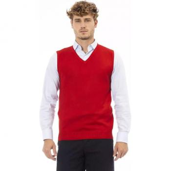 Alpha Studio Red Viscose Vest - IT46 | S