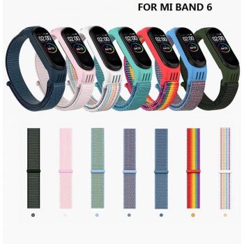 Correa de Nylon Suave Colorida para Mi Band 6 y 7 - Repuesto Inteligente Naranja
