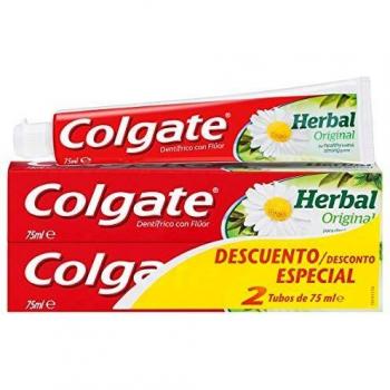 Colgate Herbal Original, Pasta de Dientes para Dientes y Encías, Blanco, 75 Mililitros, 2 Unidades
