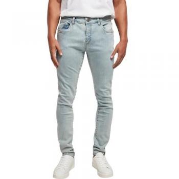 Urban Classics Slim Fit Light Blue Zip Jeans for Men