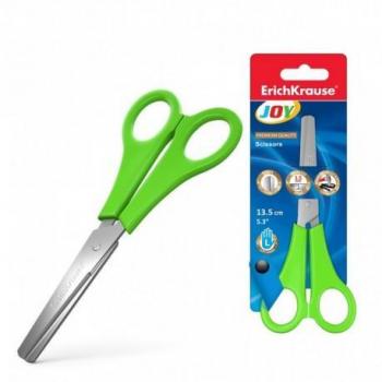 Erichkrause Joy Tijeras para Zurdos 13.5 cm Cuchillas de Acero Inoxidable Extremos Redondeados Resistente a la Corrosión Mangos de Plástico 30790