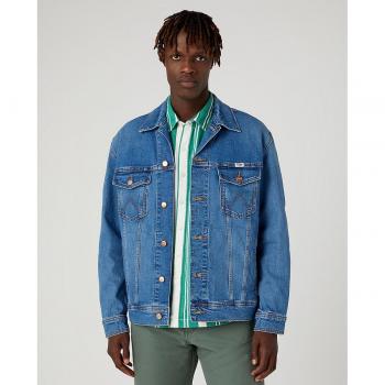 Wrangler Men's Anti-Fit Relaxed Denim Jacket - Blue Eyes Blue, 2XL