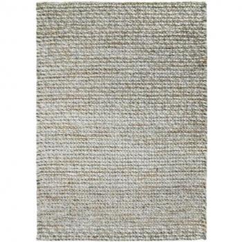 LATONIE - Alfombra de lana y viscosa jaspeada natural 160 x 230 cm Beige/crudo