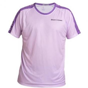 Camiseta de Pádel Hombre Boston Morado - Black Crown - Tejido Poliester y Elastano, Ligera, Transpirable y Cómoda para la Pista