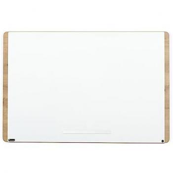 Pizarra Blanca Magnética Lacada Rocada Nature - 100 x 150 cm - Color Blanco - Fijación Magnética - Compatible con Rotuladores de Borrado en Seco - Marco de Madera