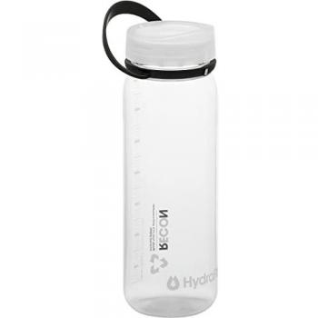 Hydrapak RECON - Botella de agua de plástico 50% reciclado, respetuosa con el medio ambiente y BPA, tapa giratoria de flujo suave, fácil de transportar (1 L, blanco)