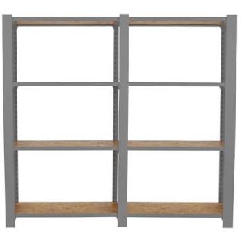 Estantería Oficina Industrial Simonrack OFFICLICK 4/300 Madera OSB Gris 1500x1600x300 mm, 4 Alturas