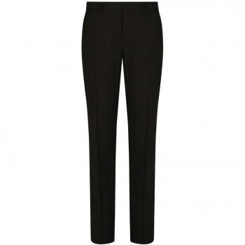 Dolce & Gabbana Men's Black Slim Cut Wool Trousers Size 50