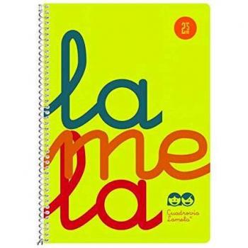 Cuaderno Espiral LAMELA Fluor, 4º 80 Hojas Cuadro 3 mm. Tapa Plástico