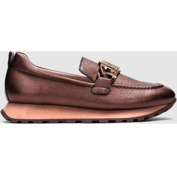 Hispanitas Mocasines de Mujer Piel Adorno Hebilla Modelo Loira-Bronce/Bolmet
