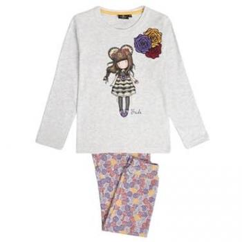 Pijama Largo de Punto Gris Gorjuss Frida para Niña