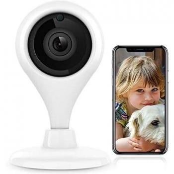 MPW Cámara Vigilancia WiFi Interior, Cámara IP 1080P Cámara de Seguridad 2.4G WiFi con Visión Nocturna, Detección de Movimiento y Audio Bidireccional, para Bebés/Mascotas, Compatible con Alexa