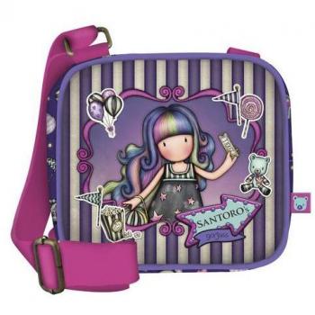 Mini Bandolera Cruzada Gorjuss™ Fairground 'Up and Away' - Ajustable con Hebillas Metálicas, 16.5x15x6.5 cm