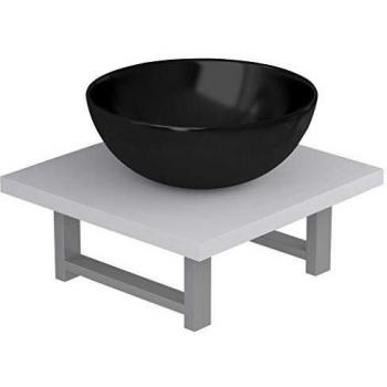 vidaXL Lavabo de Baño con Estante de Pared Cerámica Hogar Jardín Bricolaje Grifo Ducha Aseo Servicio Tocador Pila Ducha Toilette Diseño Decoración