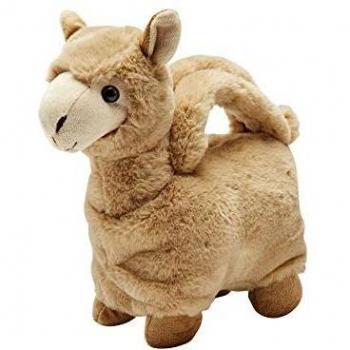 Vertbaud - Bolsa de Peluche, diseño de Hoja para niña, Canela