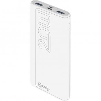Celly ProPower 20W Power Bank PBPD10000EVOWH, 10000mAh, White