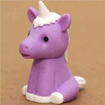 púrpura unicornio goma de borrar por Iwako de Japón