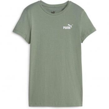 Camiseta Puma Essential+ Embroidery para mujer de color verde