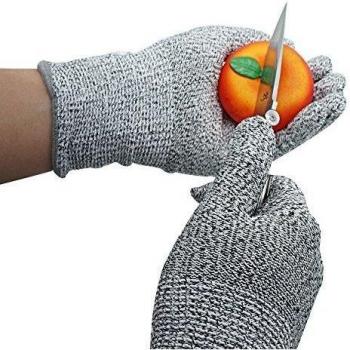 Xcellent Global Guantes Resistente al Corte Uso Alimentación y Cocina Nivel de Protección 5 para Cortar, Picar, Pelar, Tallar de Madera, Tamaño Grande HG120L
