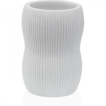 Portacepillos de Dientes Versa Blanco Resina 7,5 x 11 x 7,5 cm