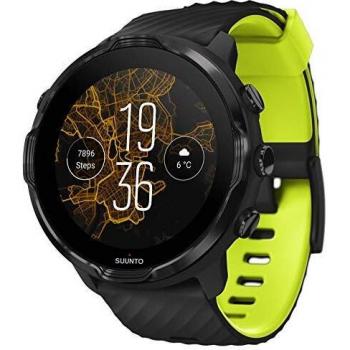 Reloj deportivo inteligente con GPS Suunto 7 en color negro y verde.