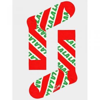Calcetines Unisex Fa La La Rojo Talla 41-46 Suave Tejido Happy Socks