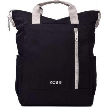 Mochila de mujer mediana en color negro con cremallera