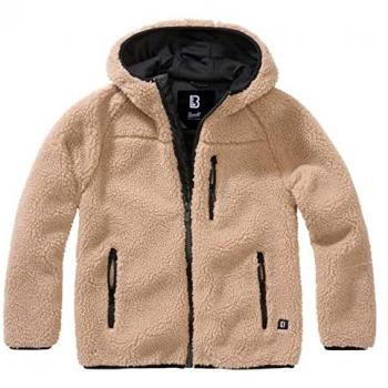 Chaqueta de Transición con Capucha para Niños Brandit Teddy Fleece Marrón Regular Fit 134-140 cm