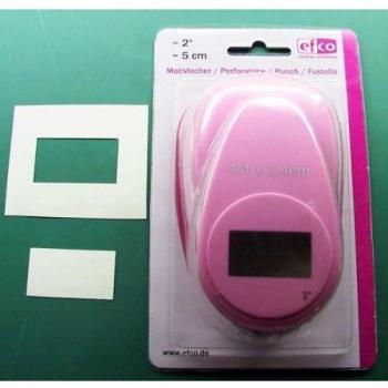 efco Perforadora Forma Rectangular, Color Rosa, tamaño Grande, 44 x 24 mm