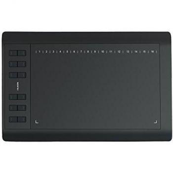 Huion 1060 PLUS - Tableta Gráfica Digitalizadora - con 12 Accesos Directos y Tarjeta MicroSD de 8 GB