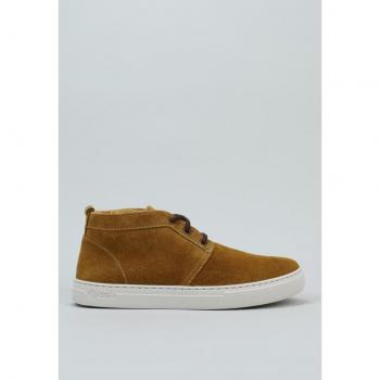 Botín plano para hombre Natural World 6722 Safari NW Suede Wool Tint color Camel, talla 43