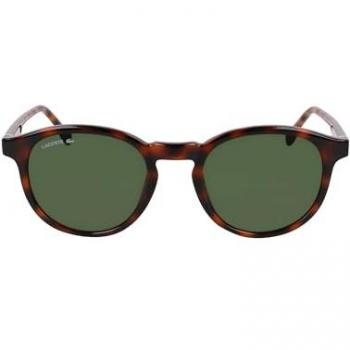 Lacoste L6030S Unisex Round Sunglasses Medium Brown Bio-Plastic Frame