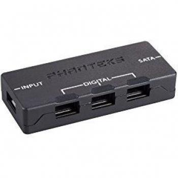 Concentrador de Controlador RGB Digital Phanteks con Adaptador M/B, 3 Botones, Modos Personalizados y Compatible con ASUS/MSI - Negro