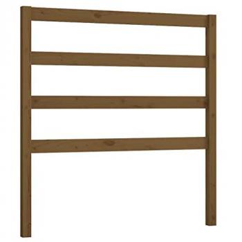 Cabecero de cama madera maciza pino marrón miel 95x4x100 cm