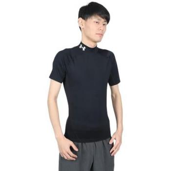 Camiseta de Manga Corta Under Armour Heatgear Armour Comp Mock para Hombre, Color Negro, Talla L, Estilo Regular