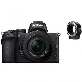 NIKON Z50 Negro KIT NIKKOR Z DX 16-50MM F3.5-6.3 VR + FTZ Adaptador de montaje