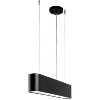 Lámpara de Suspensión Illumina EPIKASA, Metal y Acrílico Negro, Dimensiones 91,5x7,5x150 cm