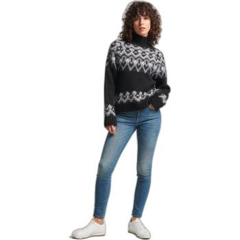 Superdry Vintage Women's Loose-Fitting Jacquard Sweater Black