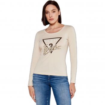 Guess Women's Long-Sleeve Icon Logo T-Shirt