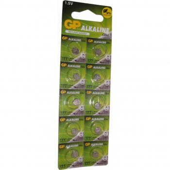 Batería Alcalina Mini GP 177 / G4 / AG4 / LR626 - Paquete de 10 Unidades