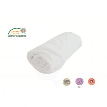 PMP Lote Sábana ajustable Protector de colchón Blanca 60X120 cm