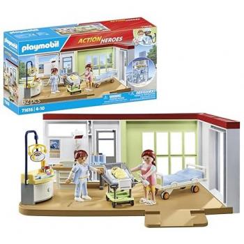 Playmobil Action Heroes 71616 Maternidad, Hecha de más del 80% de Materiales reciclados y de Base biológica, Juguetes para niños y niñas a Partir de 4 años