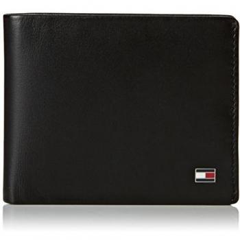 Tommy Hilfiger Color Block Mini Cc Wallet - Cartera unisex, color black/twilight blue, talla OS