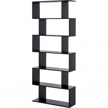 Estantería HomCom Alta Librería 6 Estantes Diseño Moderno Montaje de Pared