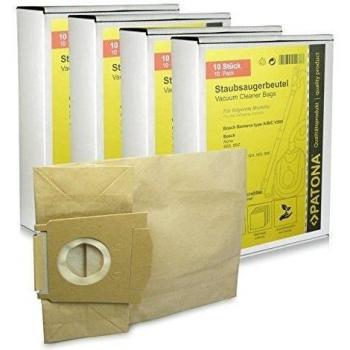 Megapack - 40x Bolsas de aspiradora papel para Bosch Dimensión / Type A B C - BOSCH BSB 23 - alpha, BBS 23000 - 2399, alpha 23, BBS 3.. alpha, BBS 000 - 3999, alpha 30 - 39, BBS 4.. Maxima, BBS 4000 - 4999, Maxima 40 - 49, BBZ 23 AF, BBZ 25 Af, BBZ 3 AF 