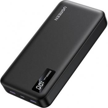 Batería Externa Ugreen 20000mAh 20W Carga Rápida Doble Vía con Pantalla LED