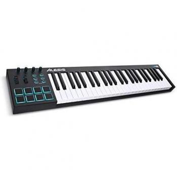 Alesis V49 - 49-Key USB MIDI Keyboard Controller with 8 Backlit Pads, 4 Assignable Knobs and Buttons, Plus a Professional Software Suite with ProTools | First Included